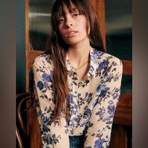 Sézane Pierro size 6/38 silk blend